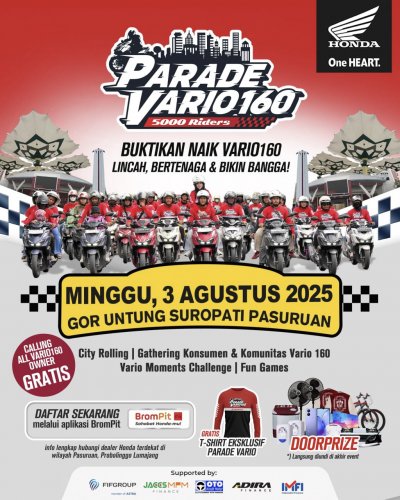 Parade Vario 160 Hadir di Pasuruan, Ajak Bikers Seru-Seruan Rolling City