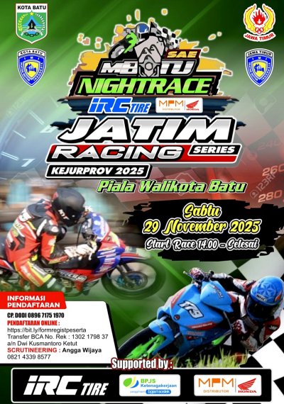 Preview Batu Night Race - Grand Final Kejurprov Jatim Road Race 2025, Piala Walikota Batu : AKAN DIMERIAHKAN RACING TEAM &amp; KUDA BESI, LANGGANAN KEJURNAS !