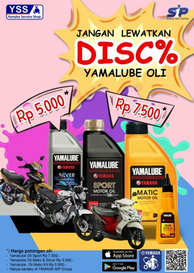Yamaha STSJ : BERIKAN DISKON OLI, SPESIAL BAGI KONSUMEN SETIA