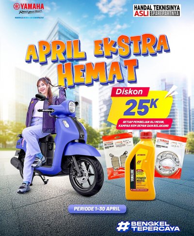 Yamaha STSJ Hadirkan Program &ldquo;April Ekstra Hemat&rdquo;, Solusi Perawatan Motor Usai Mudik Lebaran