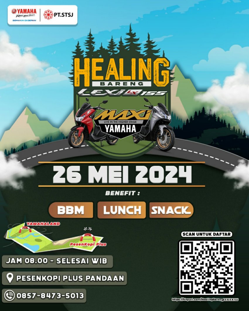 AJAK KONSUMEN HEALING BARENG LEXI LX 155, YAMAHA STSJ HIMBAU KONSUMEN SEGERA DAFTAR