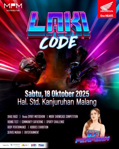 LAKI CODE : Ajang Adu Gaya dan Performa Motor Sport Honda Hadir di Malang