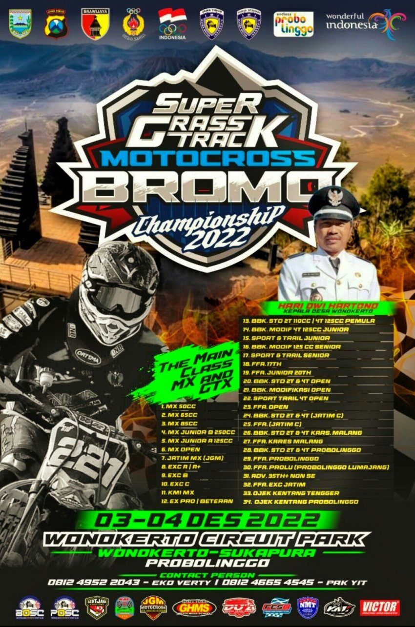 Preview - Bromo Super Grasstrack Motocross Openchampionship 2022, Probolinggo : UPAYA REMINDING WISATA BROMO MELALUI RACING