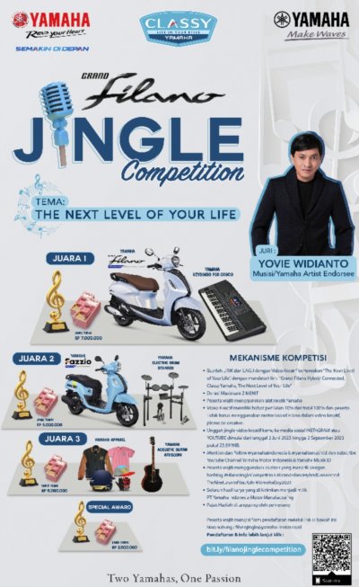Next Level, Yamaha Motor &amp; Yamaha Musik, Gelar Grand Filano Jingle Competition di Event Java Jazz 2023
