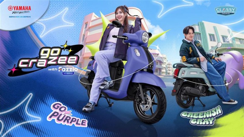 Yamaha Fazzio Hybrid Hadir dengan Warna Baru 2026, Skutik Crazee Pilihan Gen Z yang Ekspresif