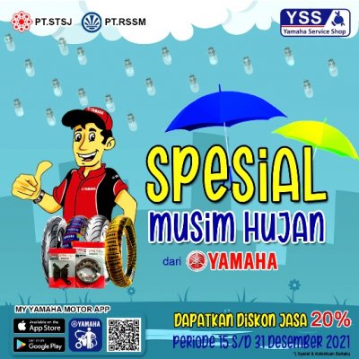 Yamaha STSJ : MEMASUKI MUSIM HUJAN, BERLAKUKAN DISKON SERVICE