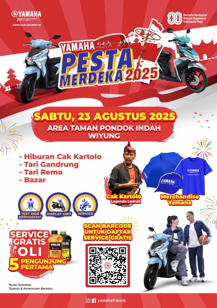 Yamaha STSJ : GELAR PESTA MERDEKA 2025, MERIAHKAN  DENGAN SAJIAN HIBURAN RAKYAT & LAYANAN SPESIAL