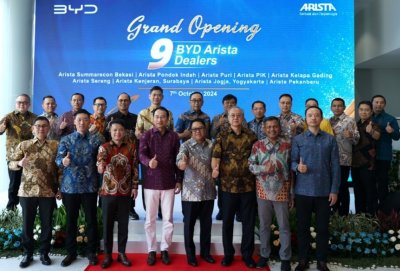 Peresmian Sembilan Diler BYD Arista Secara Serentak