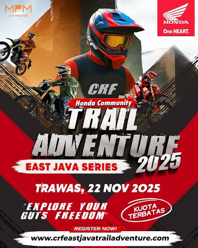 CRF TRAIL ADVENTURE EAST JAVA SERIES 2025, TRAWAS : Jelajah Pesona Alam Trawas, Siapkan Teknik &amp; Fisik, Ingat Kuota Terbatas !