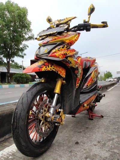 Beat Street Fi, Tulungagung. Up grade performa mesin hasil karya RAT Motorsport, sebagai transformasi tema Predator kebanggaan Roma.