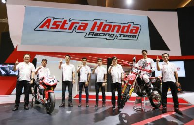 PT. Astra Honda Motor memperkenalkan para pebalap binaan pada gelaran Indonesia International Motor Show 2023 (16/02).