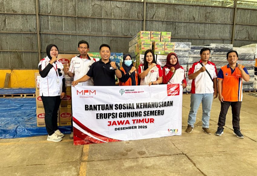 Erupsi Semeru, Yayasan AHM dan MPM Honda Jatim Salurkan Bantuan untuk Korban Pengungsian