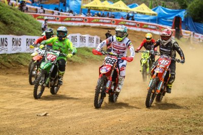 Mevans Sanggramawijaya - Onesixeight Motocross Team. Berusaha keras menaklukan buasnya performa GasGas MC 450F, di laga Grand Final. 