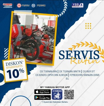 SERVICE MOTOR YAMAHA KESAYANGANMU, DISKON SPARE PART MENANTI !