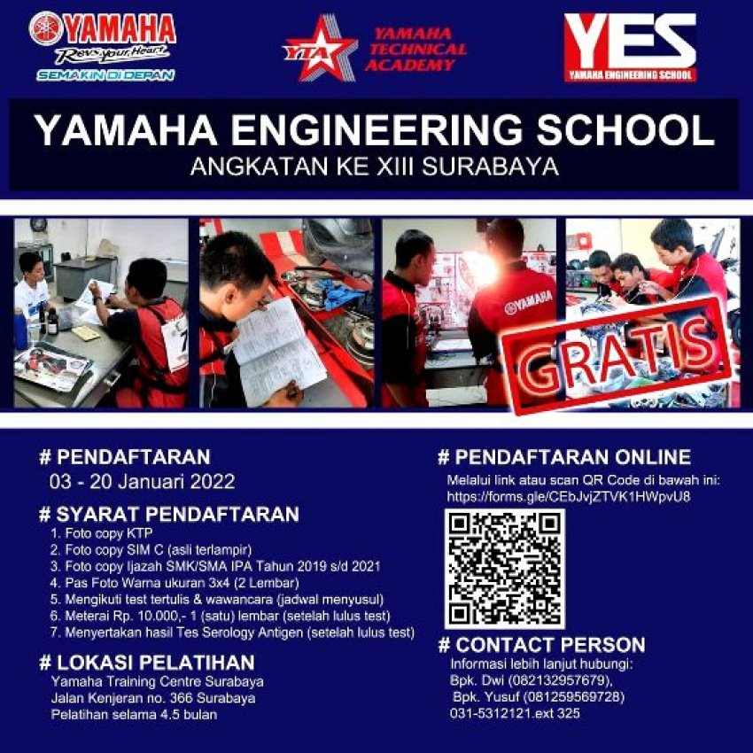Yamaha Engineering School : SIAP MENCETAK ENTERPRENEUR HANDAL SEGMEN OTOMOTIF RODA DUA