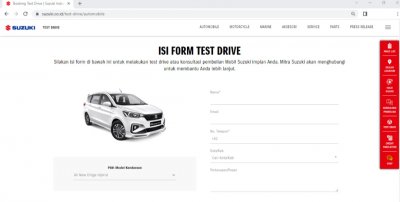 TEST DRIVE ANTI-RIBET, SUZUKI SEDIAKAN BOOKING ONLINE LEWAT WEBSITE RESMI