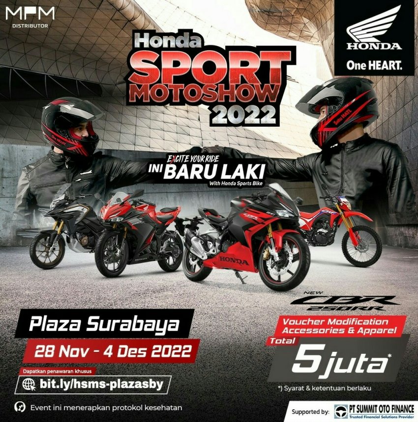 Berbagai Pilihan Motor Sport Honda Hadir Di Honda Sport Motoshow Plaza Surabaya