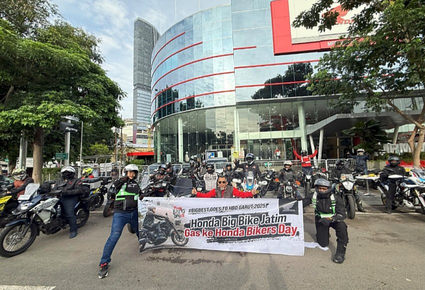 MPM Honda Jatim Lepas Konsumen & Komunitas Big Bike Honda Menuju Honda Bikers Day 2025 di Garut