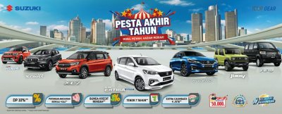PROMO PESTA AKHIR TAHUN DIPERPANJANG KESEMPATAN BELI MOBIL SUZUKI DAPAT HADIAH MOTOR