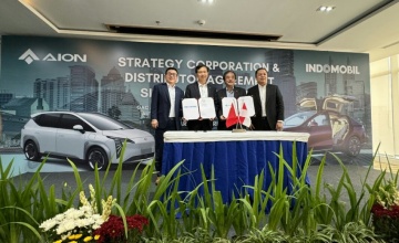 INDOMOBIL Bermitra dengan GAC Group, Mengembangkan & Mendistribusikan Kendaraan Penumpang Listrik GAC Aion di Indonesia