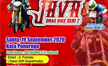 Preview - AMRF Java Drag Bike Openchampionship 2020, Seri 2 (19/9/2020) : PARTISIPASI MENSUKSESKAN SPORT TOURISM & MENGGUGAH SEMANGAT BERTARUNG GACOAN FUEL INJECTION