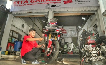 Begini Diversifikasi Bisnis Esta Garage, Bengkel Alumni SMK binaan Yayasan AHM & MPM Honda Jatim, Sukses kembangkan Usaha Bengkelnya