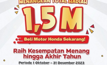 Terima kasih untuk Pelanggan Setia Honda, MPM Honda Jatim Hadirkan Kembali Undian Total Rp. 1,5 Milyar