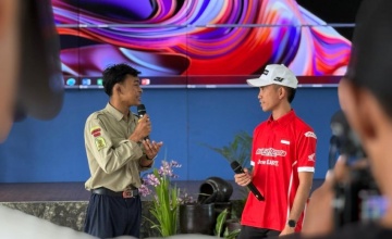 Pembalap AHRT Gerry Salim Ramaikan HDC Tour di SMK Muhammadiyah 1 Kepanjen