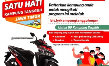 MPM Honda Jatim : MENGAPRESIASI KAMPUNG TANGGUH JATIM, UPAYA BIJAK LAWAN COVID 19