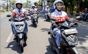 Seru-seruan Bareng Honda BeAT di SMK Telkom Sidoarjo, Pelajar Antusias Ikuti BeAT Irit Challenge