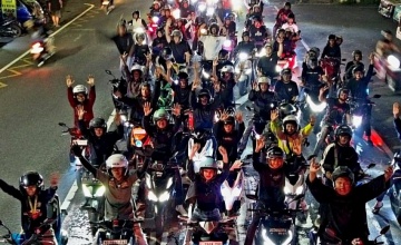 Kompak ! Biker Honda Vario Ramaikan “Laki Code” Lewat Satmori dan Night Ride di Blitar