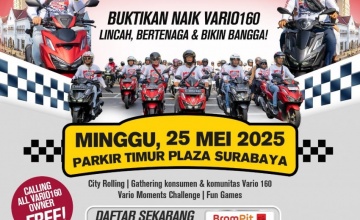 Kembali Hadir, Parade Vario 160 ! Siap Ramaikan Surabaya Dengan  5000 Riders