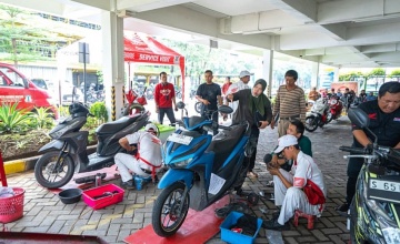 MPM Honda Jatim Lanjutkan Kepedulian untuk Disabilitas, Gelar Service & Ganti Oli Gratis di MPM Sedati