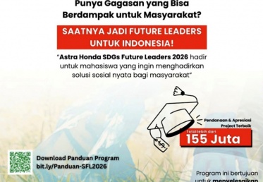 Astra Honda SDGs Future Leaders 2026 Resmi Dibuka, Total Apresiasi Capai Rp. 155 Juta
