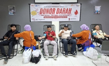 Aksi Donor Darah Warnai Perayaan HUT Ke-38 MPM Honda Jatim