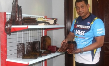 Daniel Kulit Collection, Merauke, Papua : MELALUI KERAJINAN KULIT BUAYA, ALL OUT MENGAWAL REYNO KEJAR PRESTASI DI MOTOCROSS