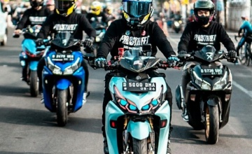 #WEareAEROXsociety #banggaMAXImal : Gelar Kegiatan Touring, Puluhan Peserta We Are Aerox Society Tunjukan Eksistensi Diri