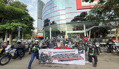 MPM Honda Jatim Lepas Konsumen & Komunitas Big Bike Honda Menuju Honda Bikers Day 2025 di Garut